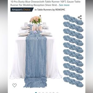 (SOLD) Dusty Blue Table Runners